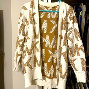 Michael Kors Womens cardigan MK logo size Medium